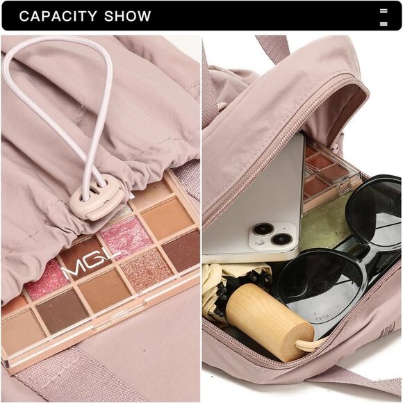 Women's Small Crossbody Bag Taslan Lightweight Convertible Mini Backpack - Picture 6 of 6